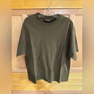 UNISEX: Basic green 100% cotton t-shirt